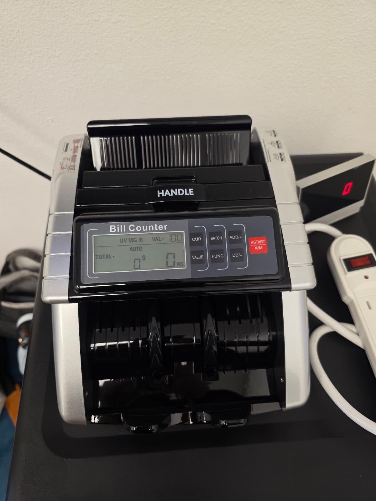 Aneken Money Counter Machine with Value Count, Dollar, Euro UV/MG/IR/DD/DBL/HLF/CHN Counterfeit Bill Detectors, Add and Batch Modes, Cash Counter with LCD Display customer photo 2