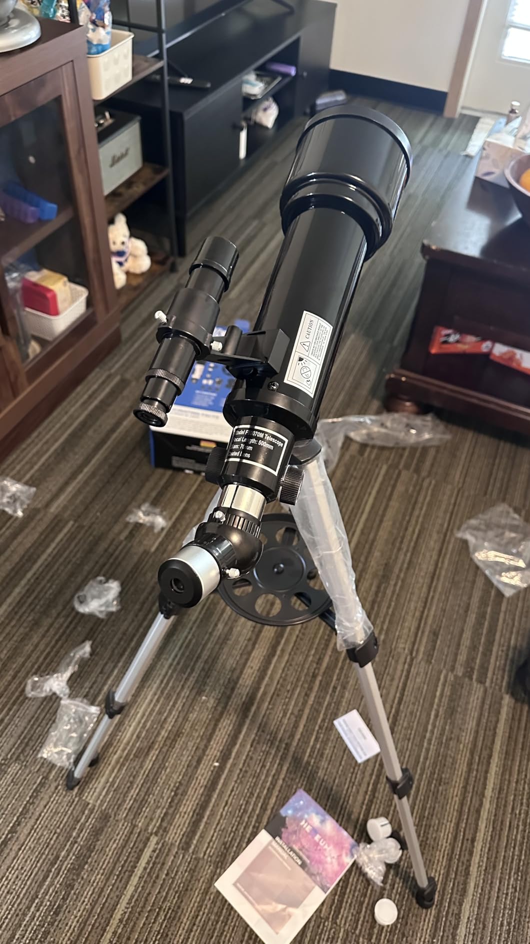 70mm 500mm Telescope for Kids & Beginners, AZ Mount Moon Viewing customer photo 2