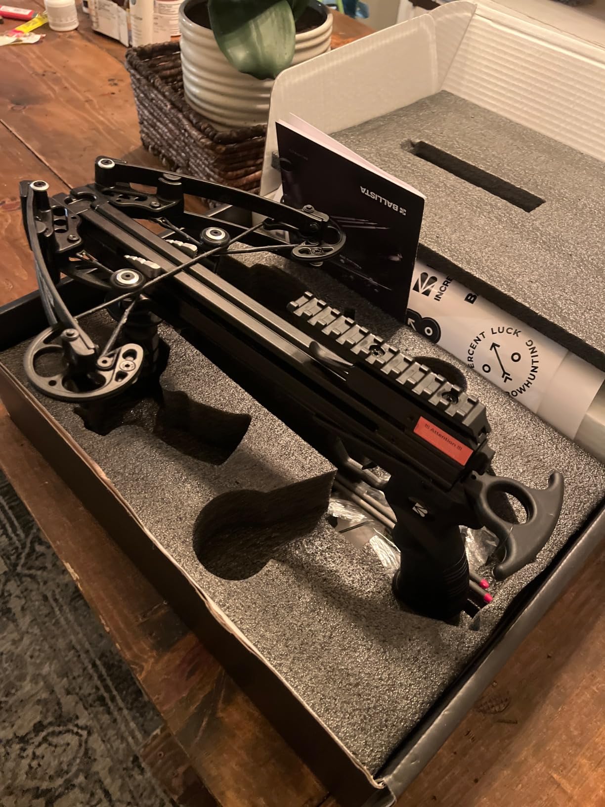 BALLISTA BAT Compound Crossbow for Hunting, Bowfishing and Target, 300 FPS | 16 x 5 in, 2.46 lb frame fits a 30 L backpack, while built-in cocking assist reduces pull effort to about 40 lb. customer photo 1