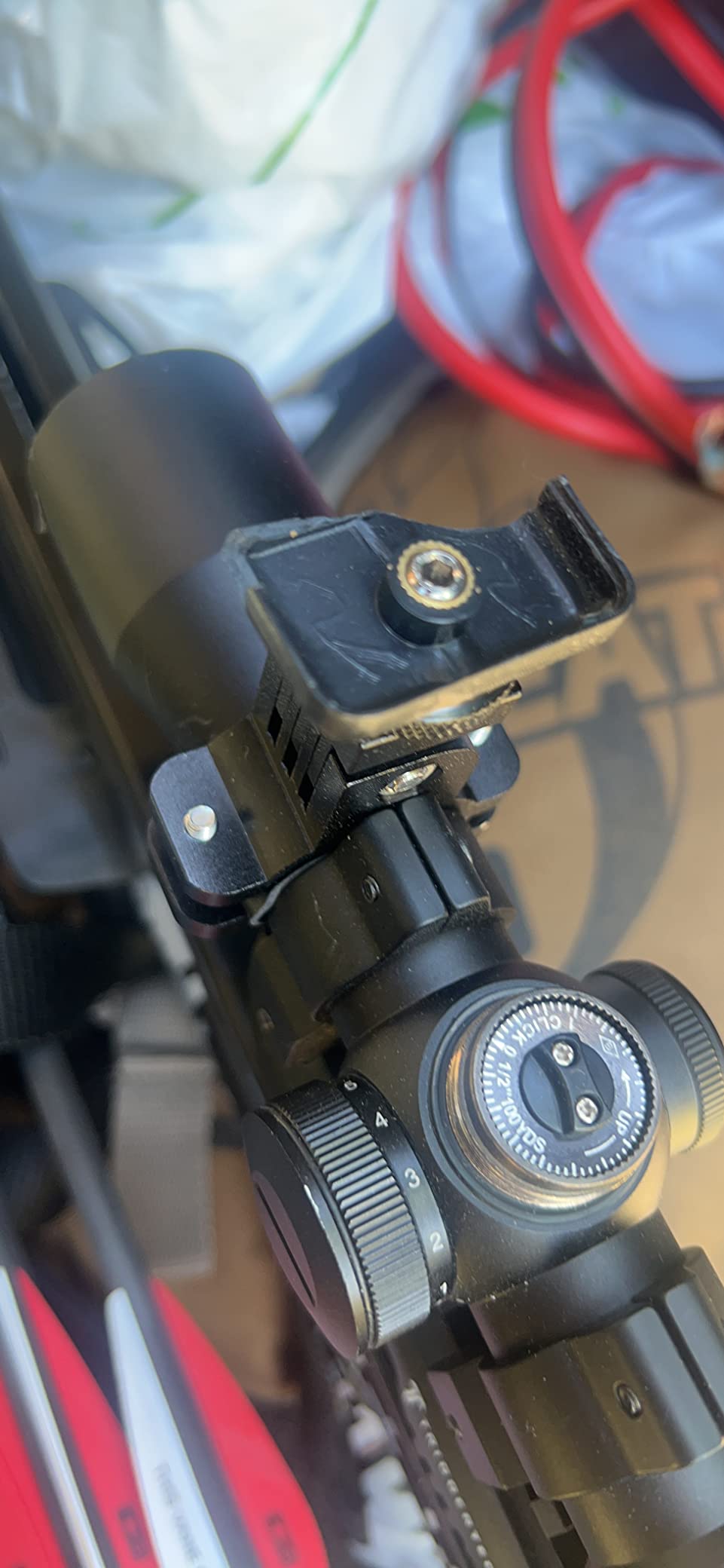 Universal Scope Phone Mount Holder Camera Gun Mount Adapter | Adjustable Bike Phone Holder, Motorcycle Handlebar Phone Mount customer photo 2