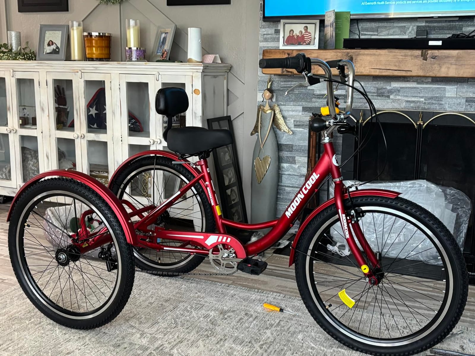 NAIZEA Adult Tricycle, 7 Speed Three Wheel Cruiser Bike | 20/24/26 inch Adult Trikes 3 Wheel Bikes with Large Basket for Seniors, Adults, Women, Men customer photo 1