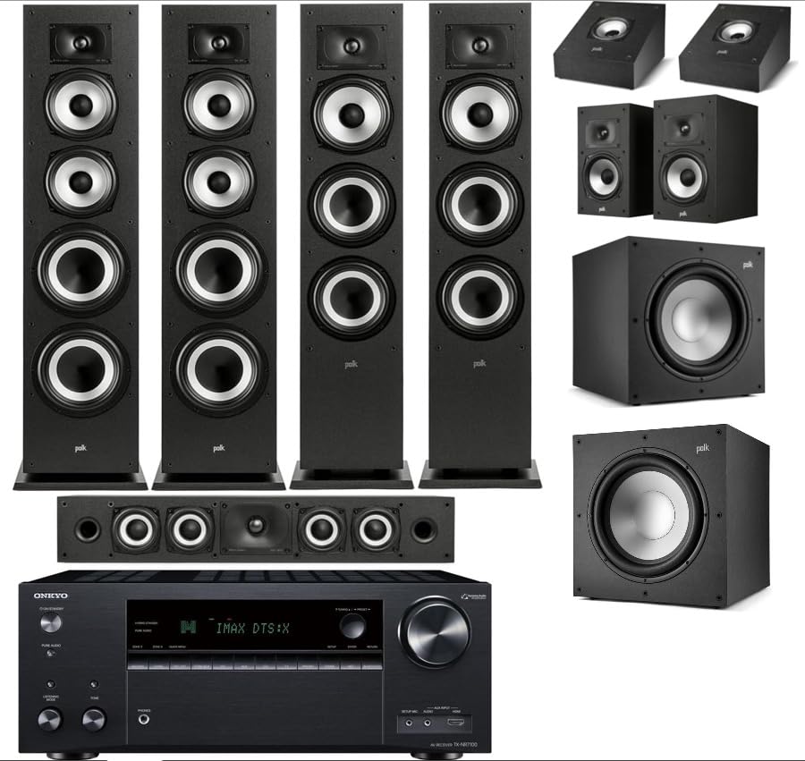 Polk Monitor XT70 Large Tower Speaker, Home Stereo Speakers, Hi-Res Audio, Dolby Atmos & DTS:X Compatible customer photo 1