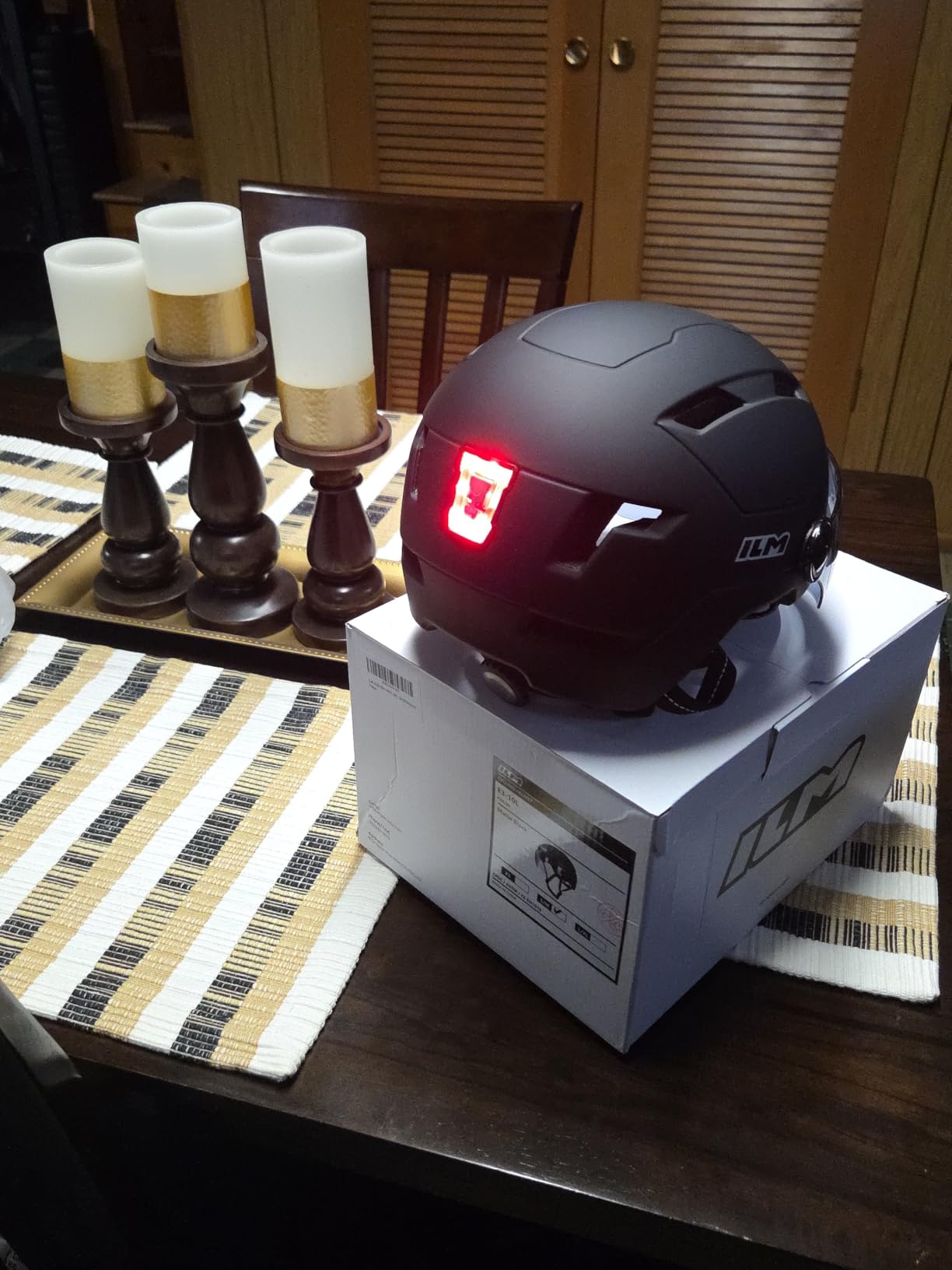 ILM Adult Bike Helmet with USB Rechargeable LED Front and Back Light Mountain&Road Bicycle Helmets for Men Women Removable Goggle Cycling Helmet E3-10L customer photo 1