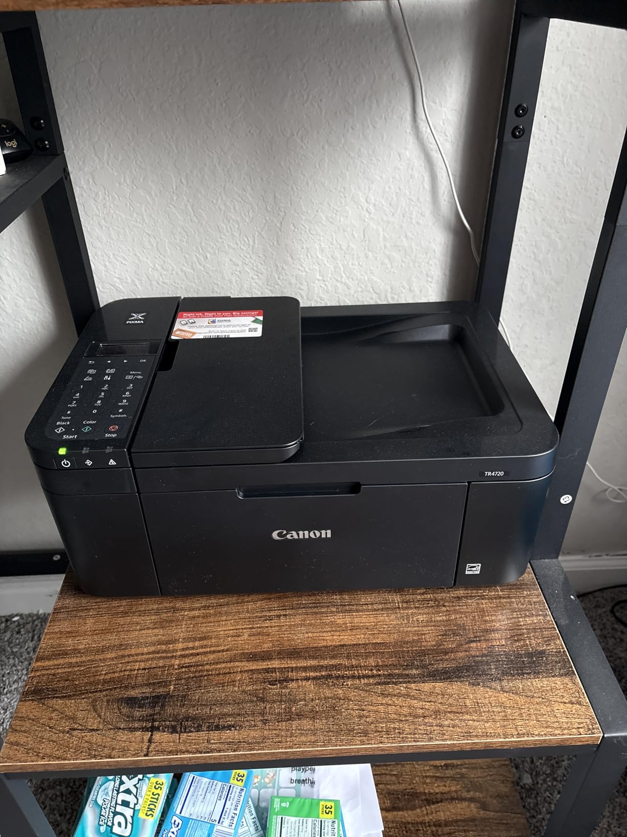 Canon PIXMA TR4720 All-in-One Wireless Printer, Home Use with Auto Document Feeder, Mobile Printing and Built-in Fax, Black customer photo 2