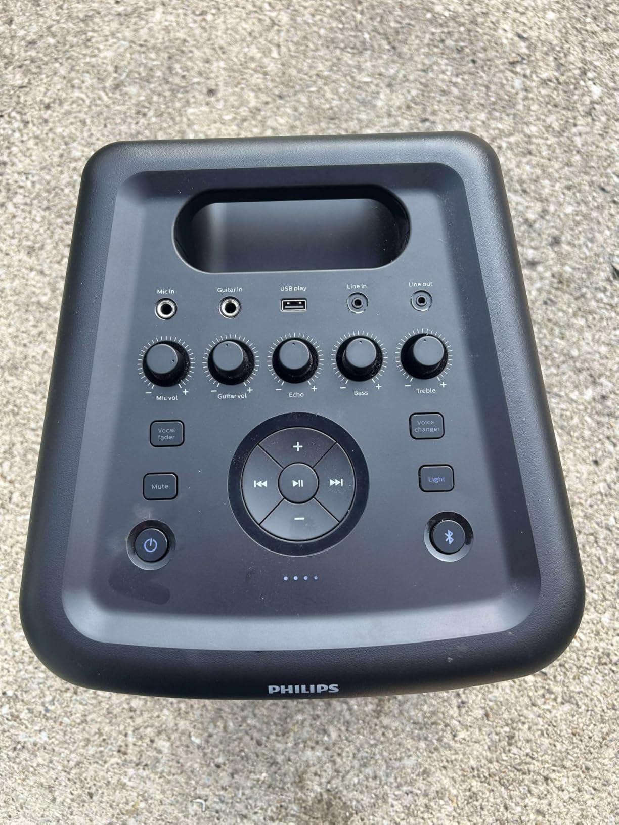 Philips X5206 Bluetooth Party Speaker - 14 Hours Play Time, Deep Bass, Party Lights, Karaoke Effects, Mic & Guitar Input, 80W Max Power, Black customer photo 1
