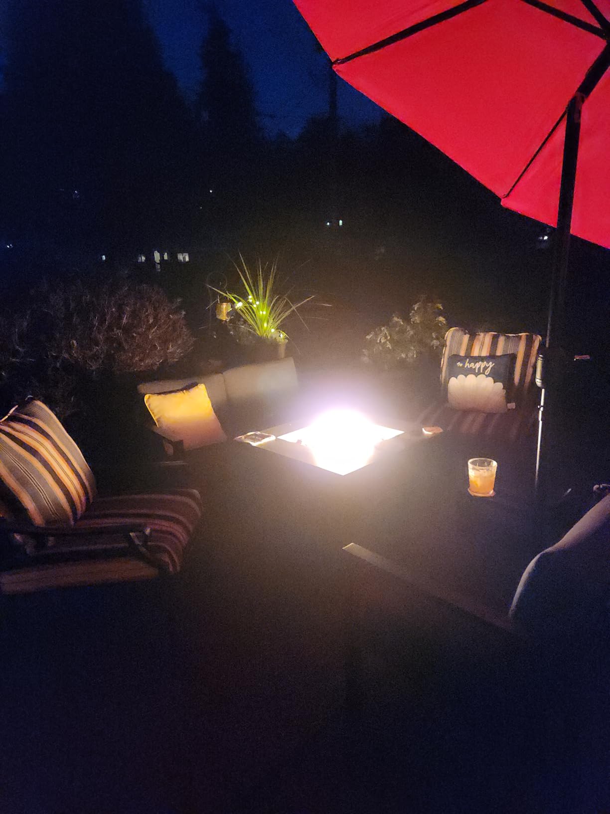 Ciays 28 Inch Propane Fire Pit CSA-Listed Outdoor Fire Pit Table, 50,000 BTU Steel Gas Fire Pits with Lid and Lava Rock, Add Warmth and Ambience to Parties On Patio Deck Garden, Black, CIFPT3-N1 customer photo 1