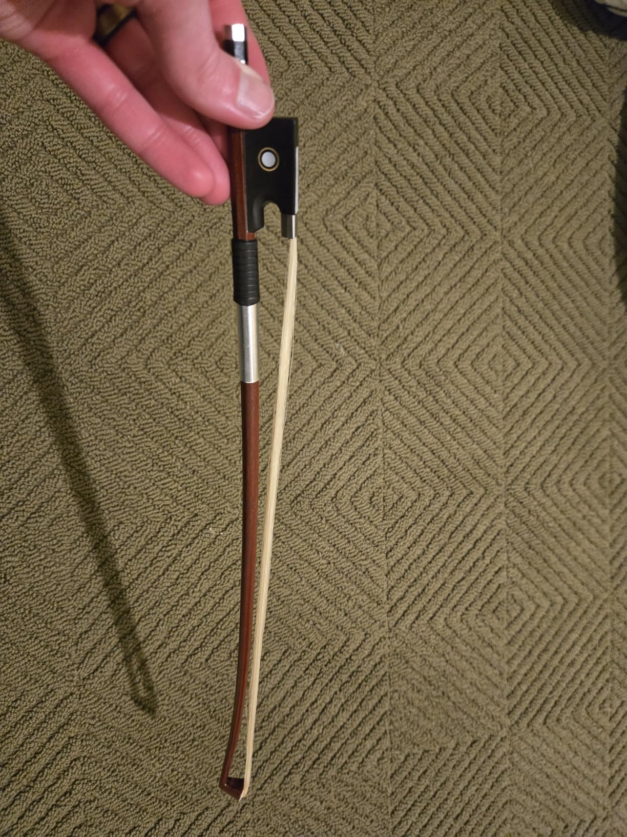 LMS Violin Bow Full Size 4/4 Brazilwood - Lightweight Bow Well Balanced with Ebony Frog Mongolian White Horse Hair customer photo 1