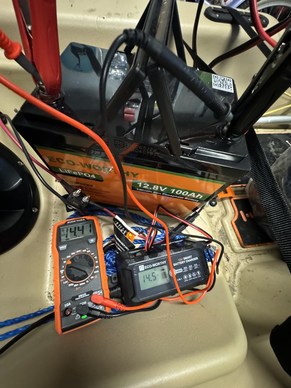 ECO-WORTHY 12V 100AH LiFePO4 Lithium Battery with Bluetooth, Low Temperature Protection, Group 24, Built-in 100A BMS customer photo 1