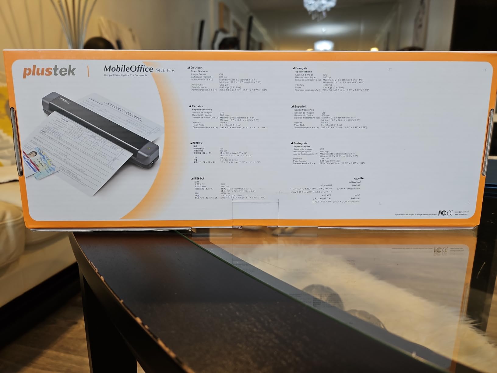 Plustek Mobile Scanner S410 Plus - Portable Sheet-Fed Document Scanner - for Windows 7 / 8 / 10 / 11, Featuring Button-Free Scanning with Included OCR Software | USB Powered customer photo 1