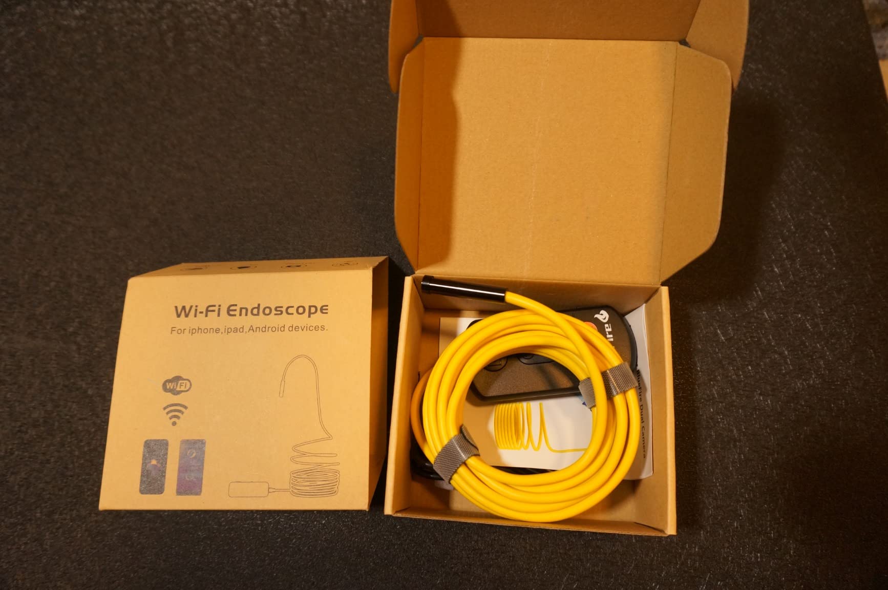 BlueFire 11.5FT Dual Lens Wireless Endoscope Camera, 1080P HD Borescope | 8mm Semi-Rigid Inspection Camera with Adjustable Focus, LED Lights and 1800mAh Battery for Android iOS Phone, Auto Repair customer photo 1