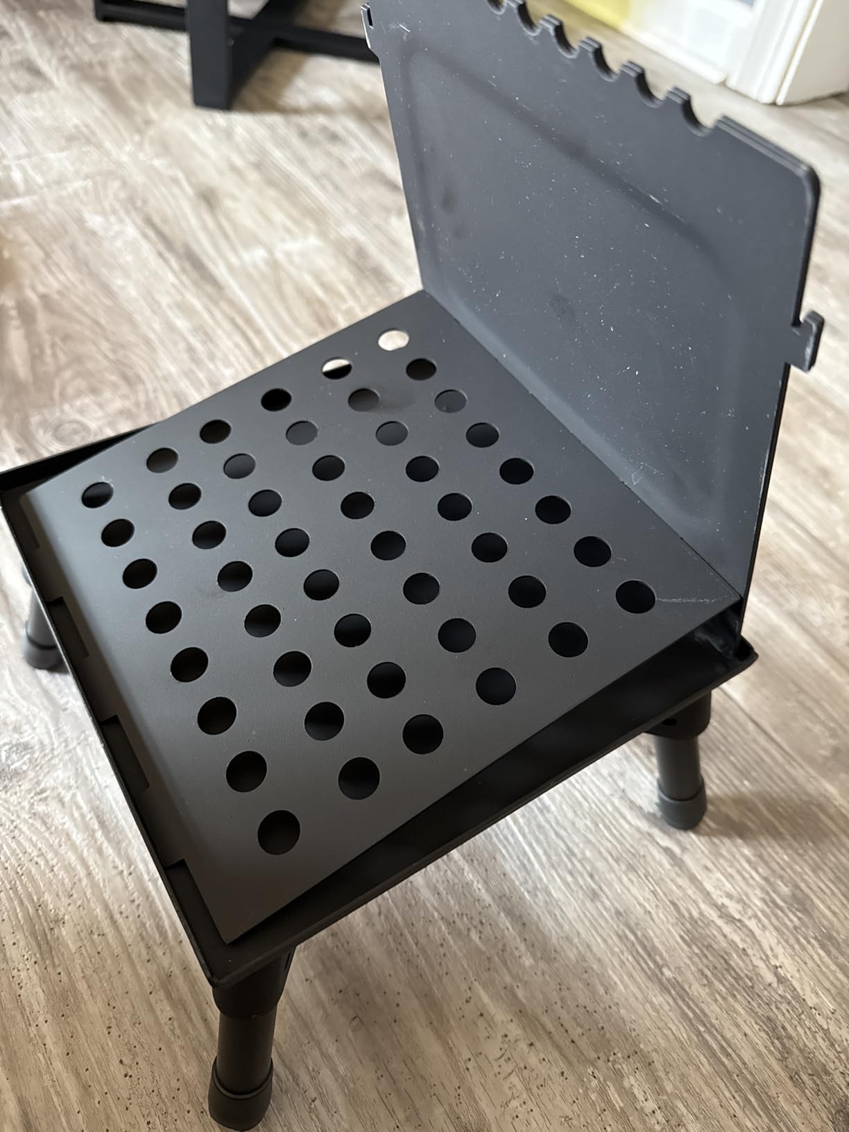 Wood Burning Camp Stove, Portable Cast Iron Camping Wood Stove, Black Woodstove with Carrying Case for Backpacking Outdoor Cooking customer photo 2