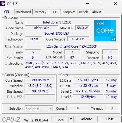 Intel Core i3-12100F Desktop Processor 4 Cores up to 4.3 GHz LGA1700 600 Series Chipset 65W customer photo 1