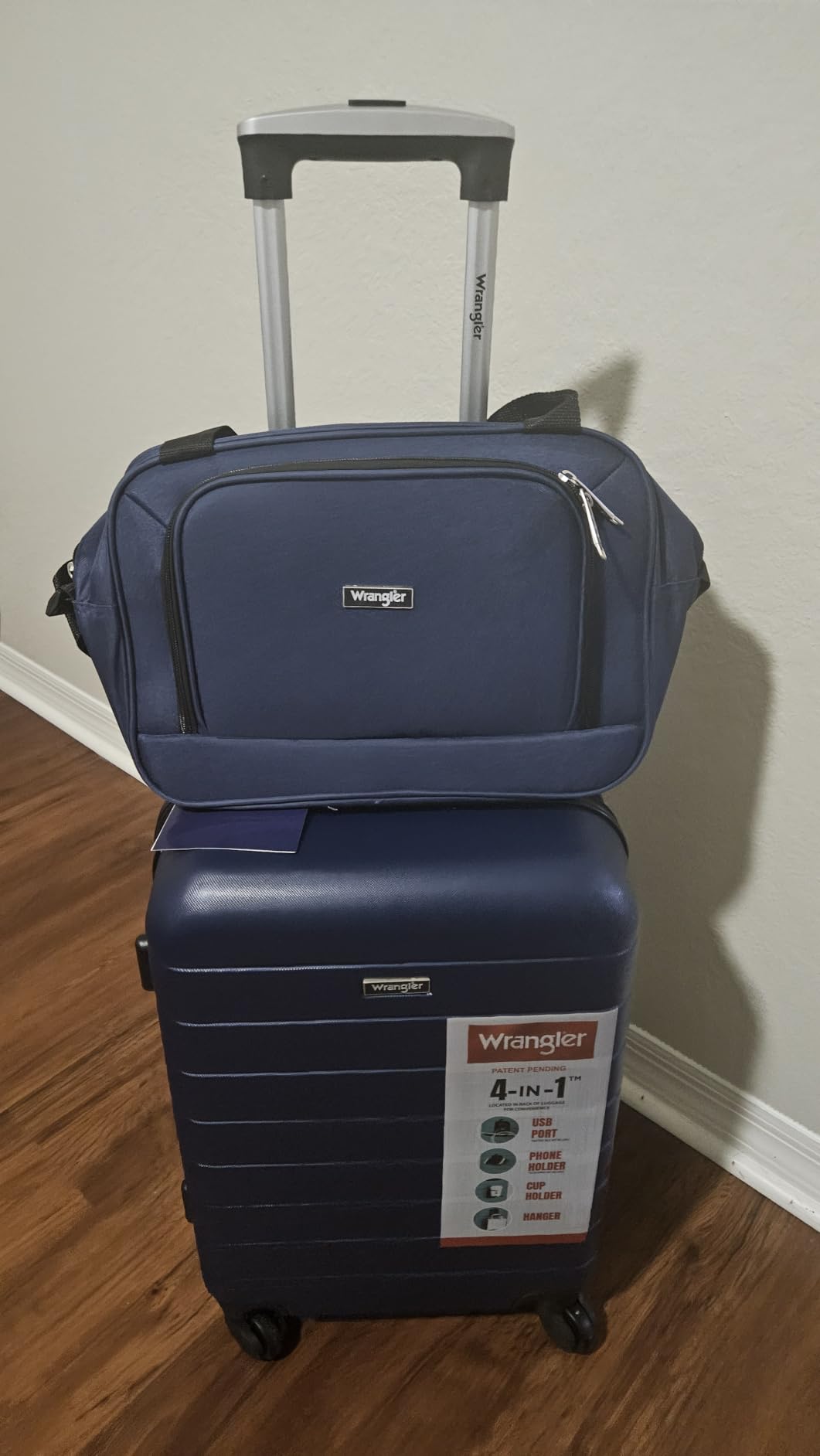 Wrangler Smart Spinner Hardside Luggage, 2 Piece Set, Teal customer photo 1