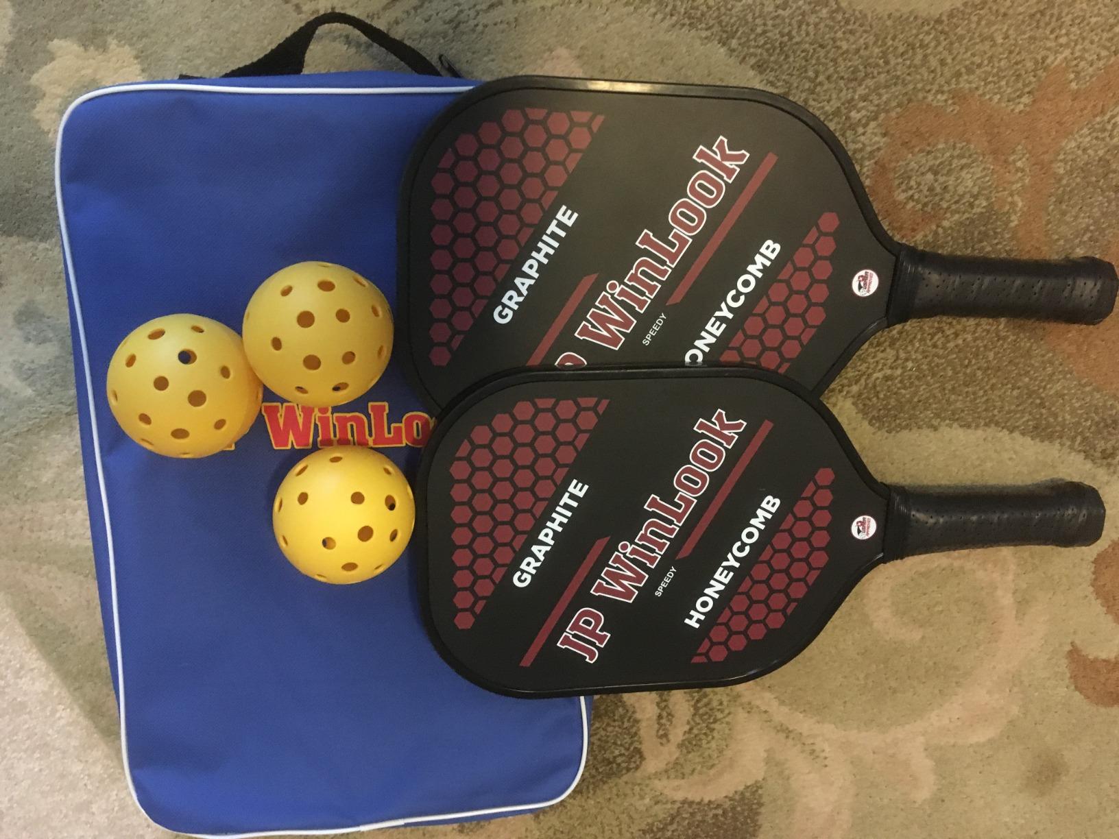 JP WinLook Premium Pickleball Paddles Set - USAPA Pickleball Set - Graphite Carbon Fiber Rackets for Women & Men and Balls for Indoor or Outdoor Play - Racquets, Pickleballs & Carry Bag customer photo 1