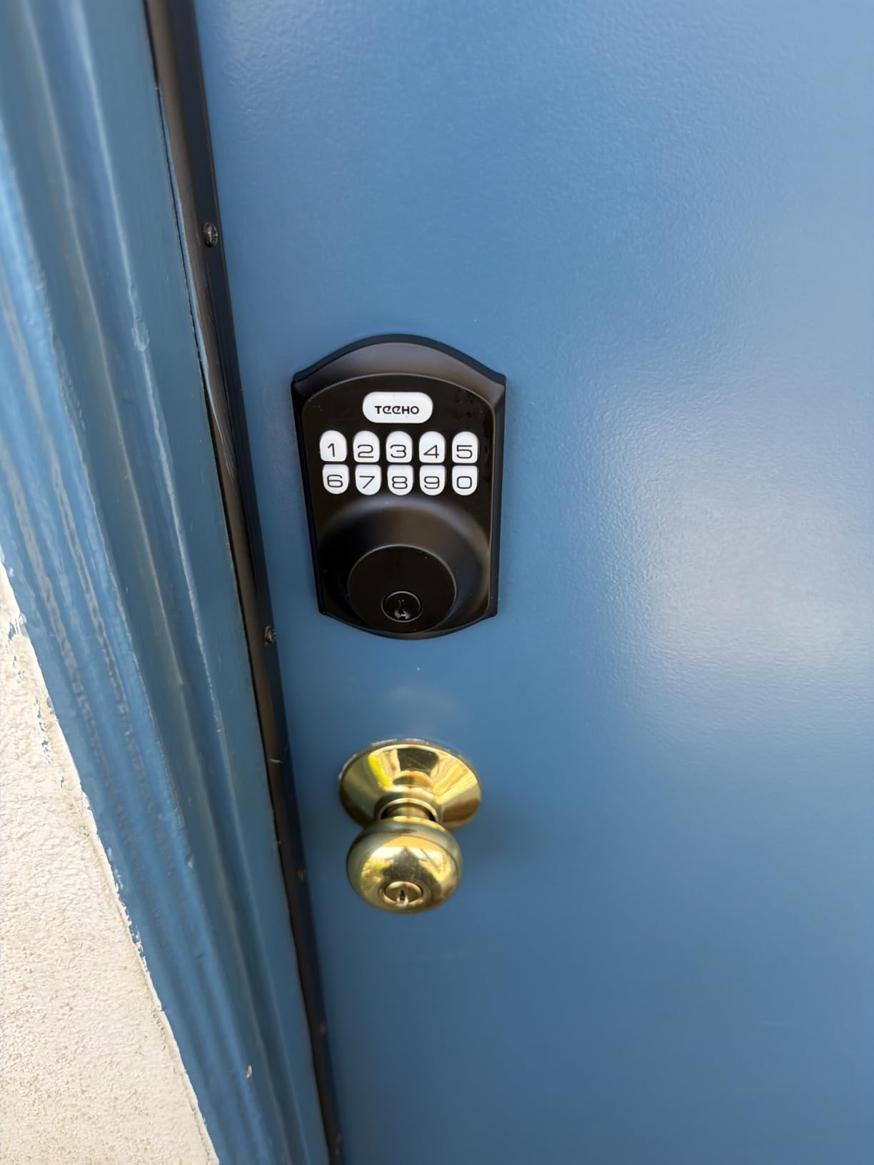 TEEHO TE001 Keyless Entry Door Lock with Keypad - Smart Deadbolt Lock for Front Door with 2 Keys - Auto Lock - Easy Installation - Satin Nickel customer photo 2