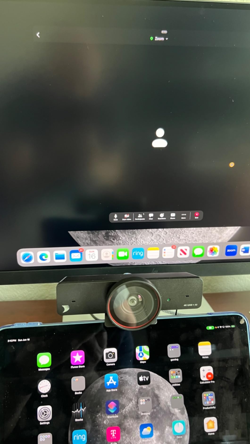 WYRESTORM 4K AI-Powered Conference Webcam Zoom Certified | Auto Framing, Presenter Tracking, 120° Wide Angle, Dual Noise-Cancelling Mics, Privacy Cover, USB Plug Play for Meeting Room customer photo 2