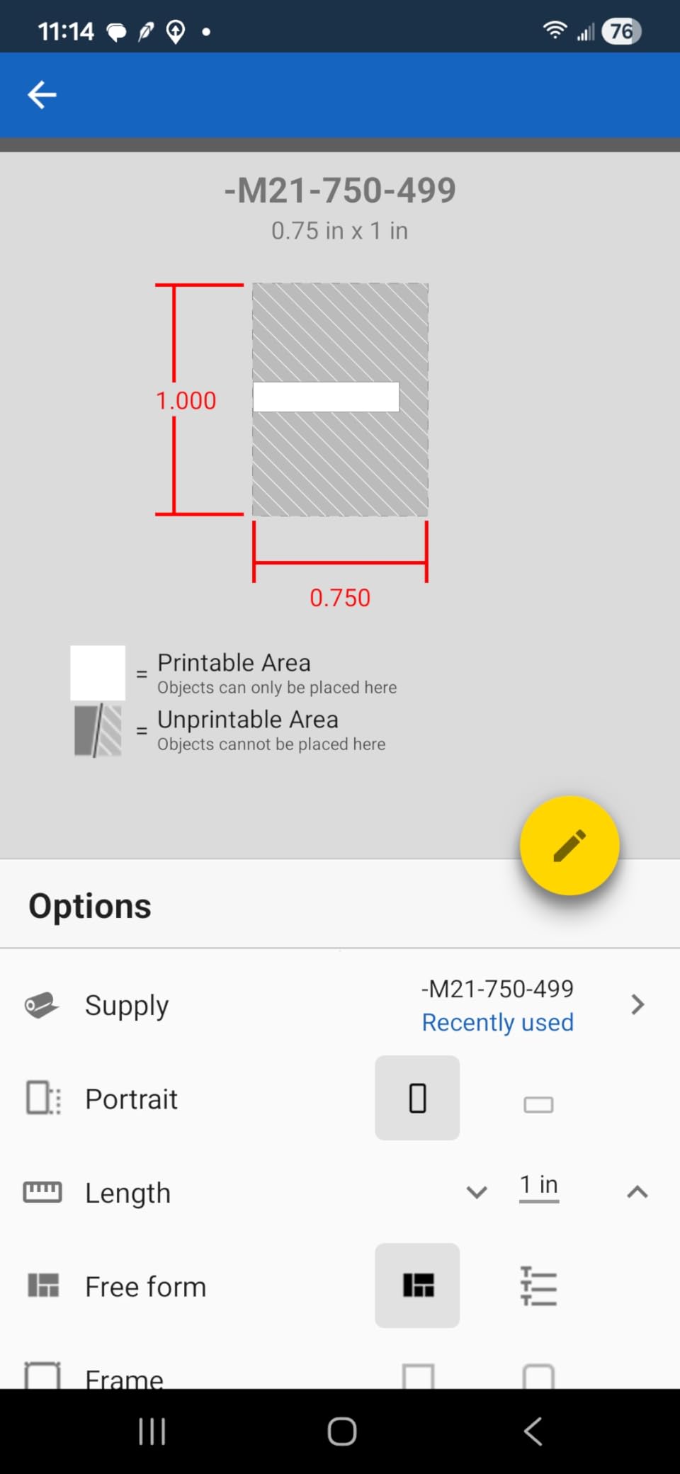Brady M211 Portable Bluetooth Monochrome Label Printer, Yellow/Black customer photo 1