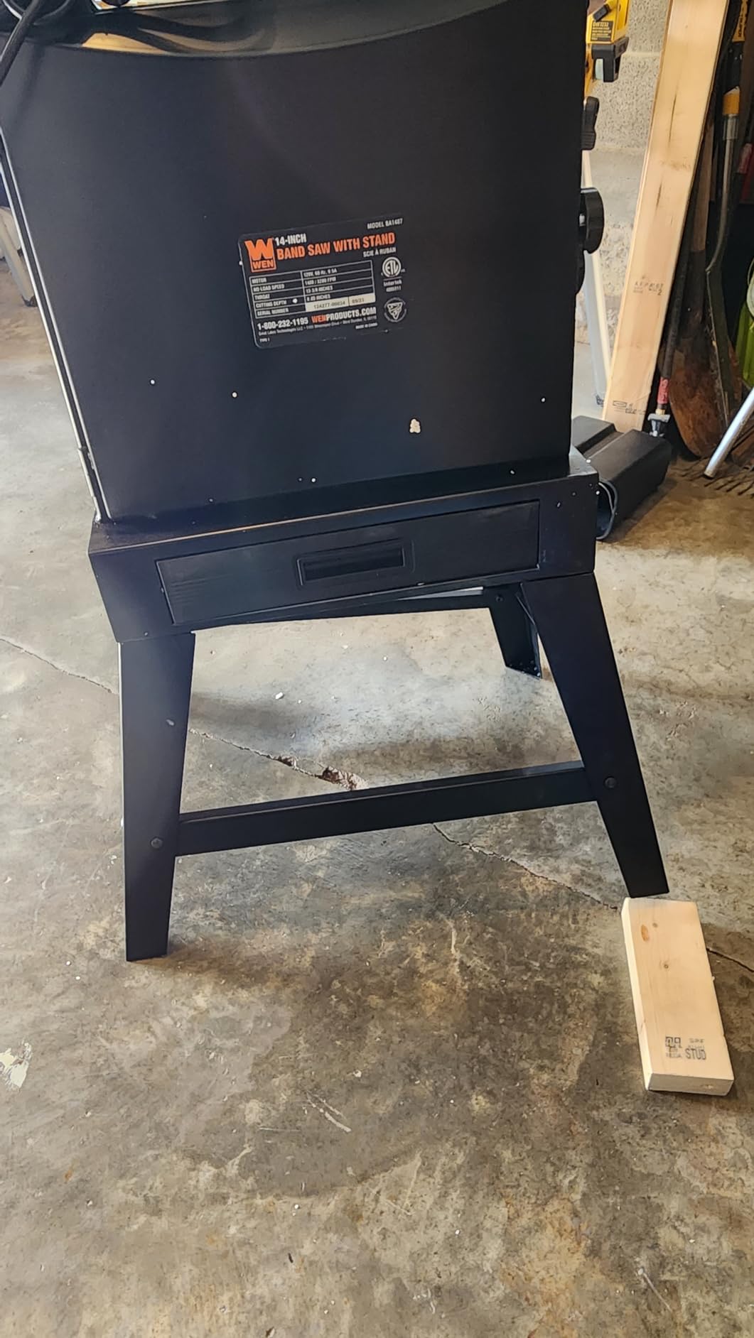 WEN (BA1487) Band Saw with Stand, Two-Speed, Black, 14-Inch customer photo 2