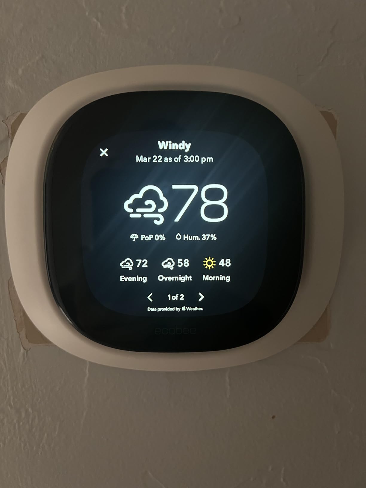 ecobee Smart Thermostat Premium - WiFi, Siri & Alexa Built-In, Smart Sensor | Air Quality Monitor customer photo 2
