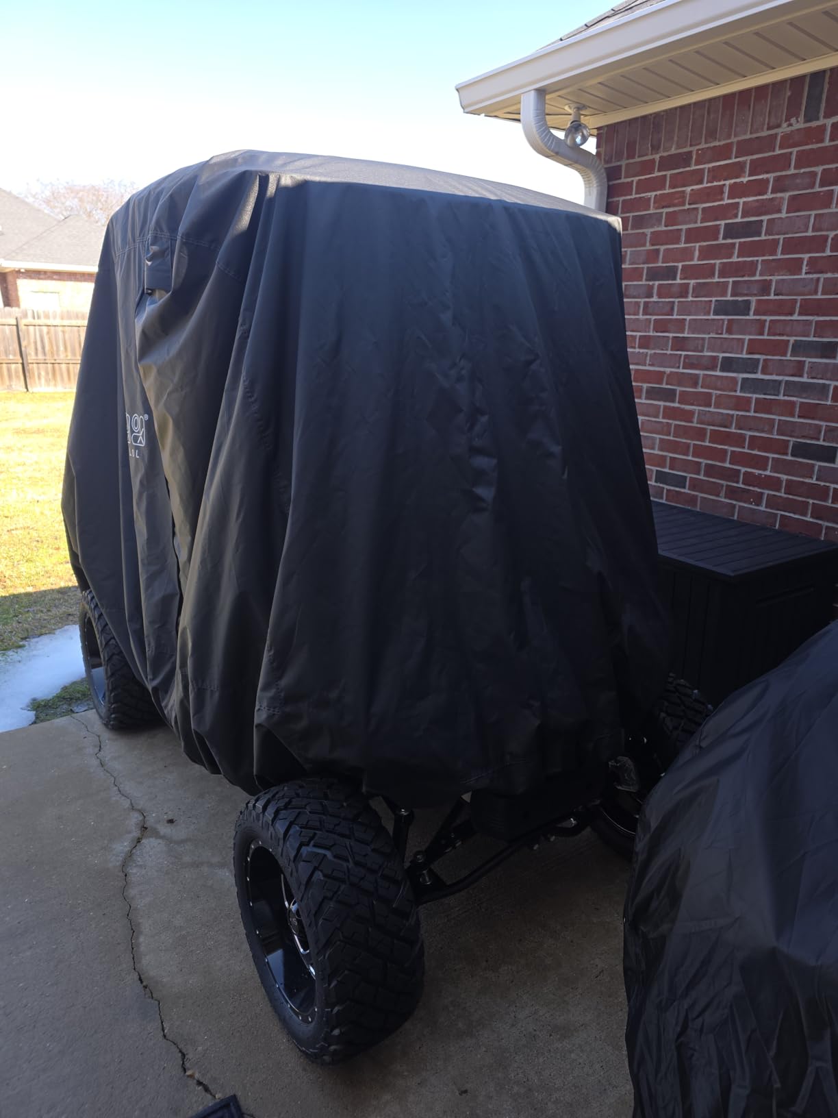 10L0L 650D Golf Cart Cover for 2/4/6 Passengers EZGO Club Car Yamaha | Heavy Duty Oxford Waterproof Covers, All Weather Outdoor Protection, 3 Zipper Doors, Windproof Strap Dustproof UV resistant customer photo 2