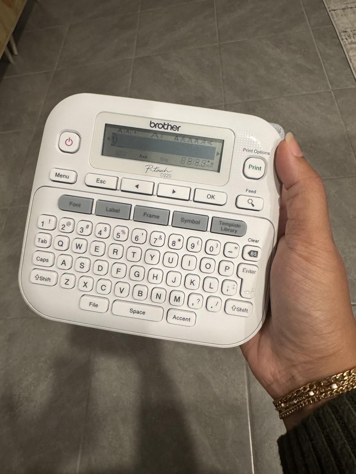 Brother P-Touch PTD220 Home/Office Everyday Label Maker | Prints TZe Label Tapes up to ~1/2 inch White customer photo 1