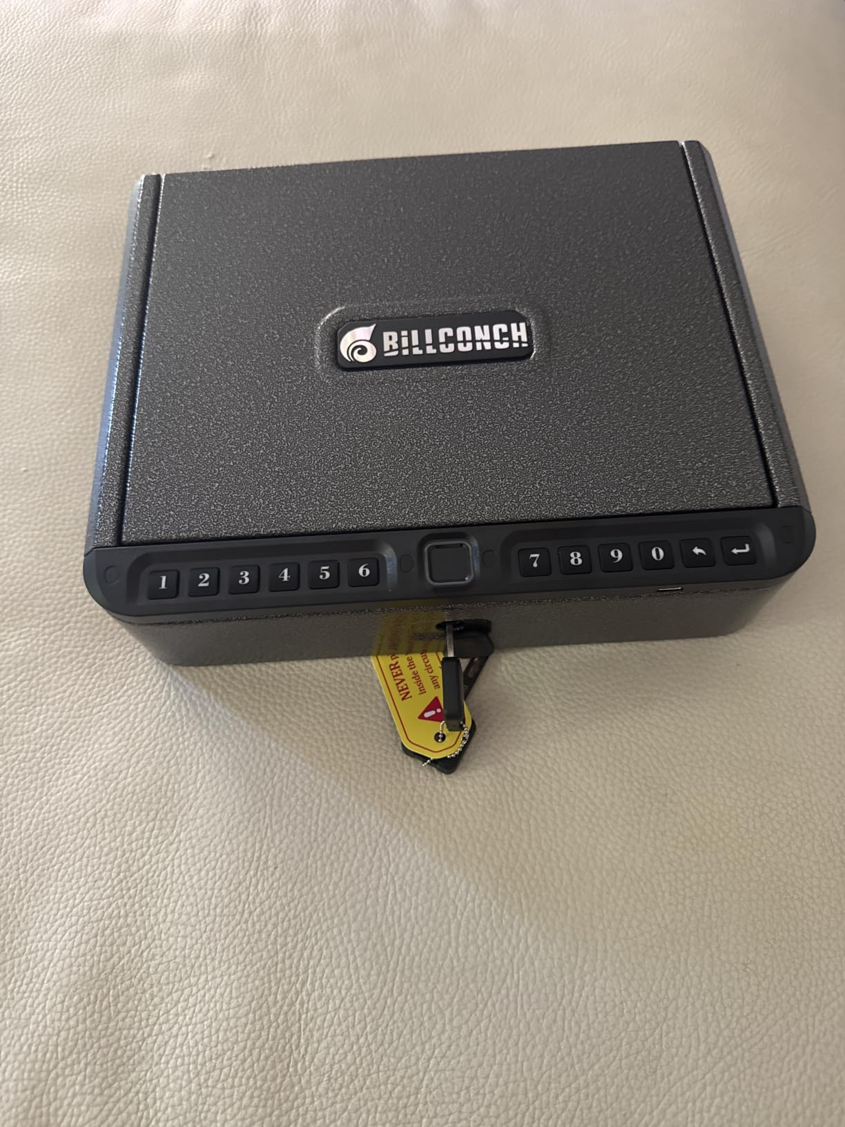 BILLCONCH Gun Safe for Handgun with Fingerprint, App, 0-9 Numeric Keypad | Smart Pistol Safe with 4 Quick-Access Methods, Built-in LED Light, Ideal Steel Biometric Handgun Safe for Nightstand and Home customer photo 2