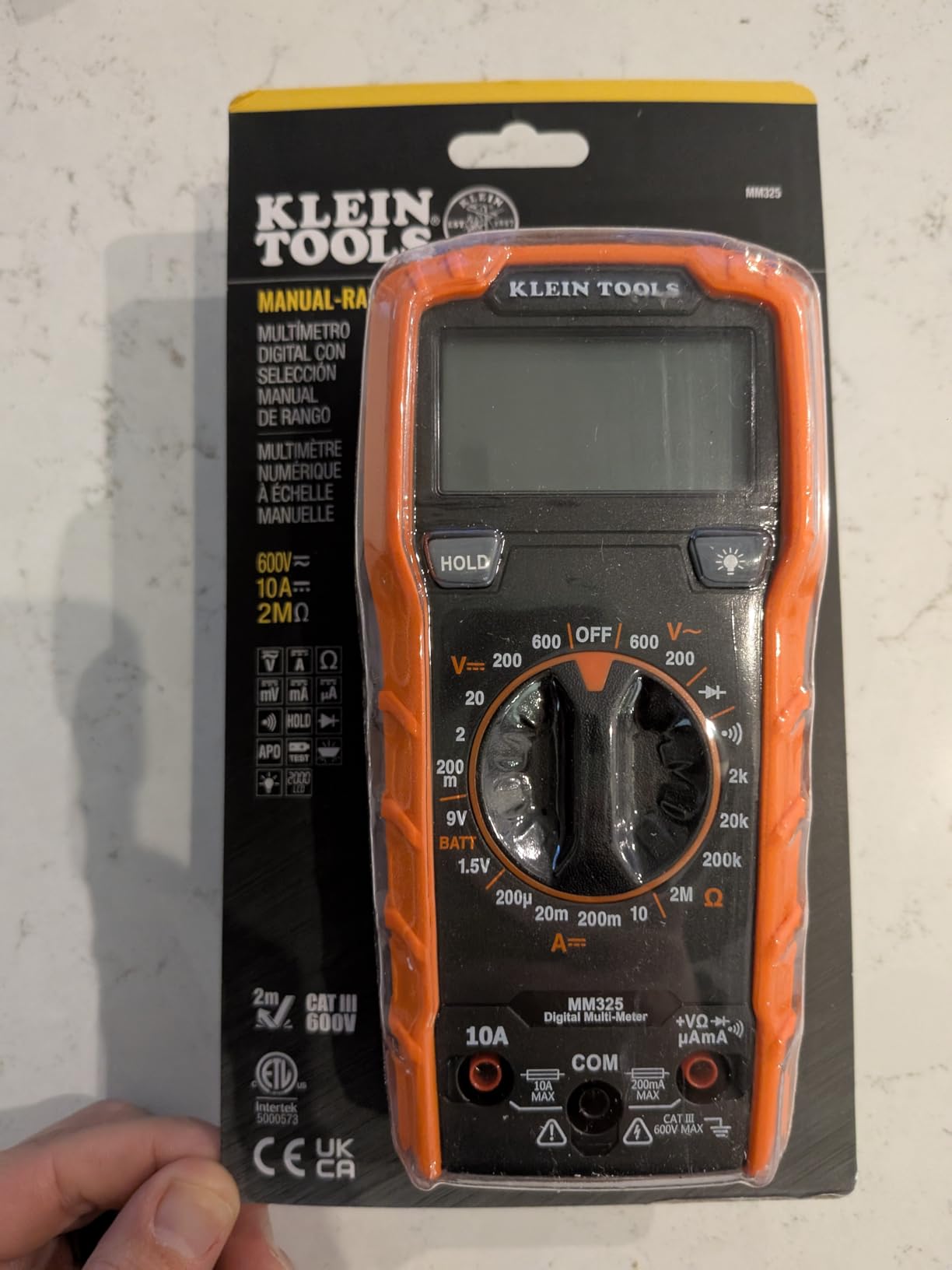 Klein Tools MM325 Multimeter, Digital Manual-Ranging 600V AC/DC Voltage Tester, Tests Batteries, Current, Resistance, Diodes, and Continuity customer photo 2