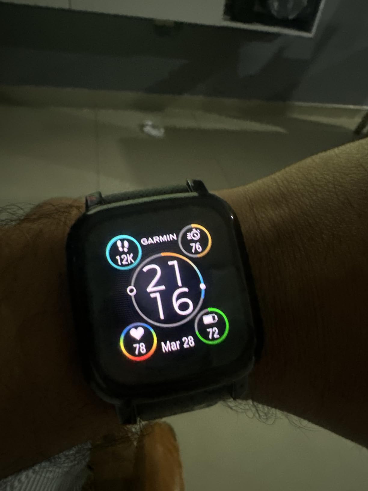 Venu Sq 2 GPS Smartwatch, Slate/Shadow Gray | AMOLED display, long battery life, All-Day health monitoring, activity & heart rate tracker customer photo 2