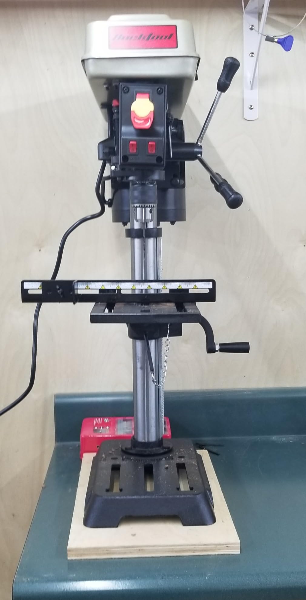 BUCKTOOL 10-Inch Drill Press 6.2 Amp 3/4 HP Bench Drill Press, 5-Speed, Benchtop Drilling Machine with LED Work Light, Tilting Table and Cast Iron Base customer photo 2