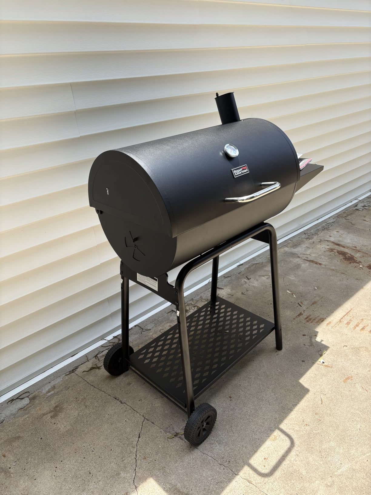 Royal Gourmet CC1830 28 Inch Barrel Charcoal Grill with Warming Rack customer photo 2
