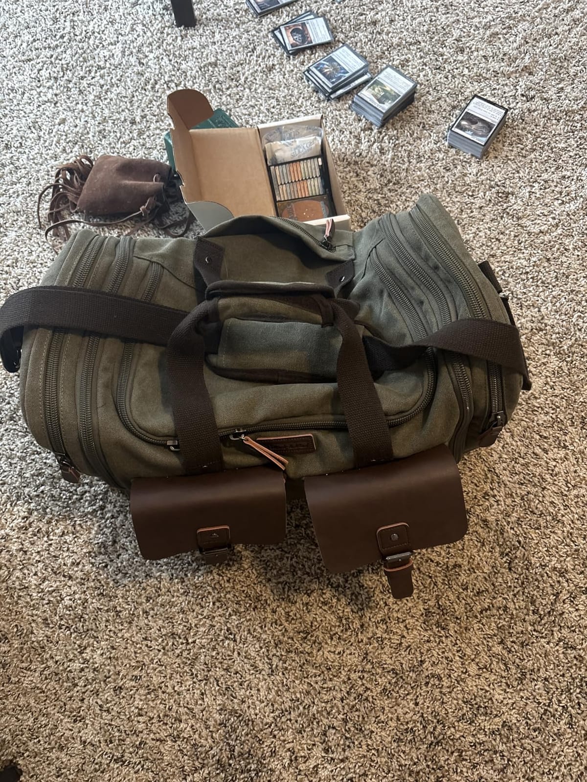 Wildroad Waxed Canvas Duffle Bag - 50L Weekender Overnight Travel Bag | Gifts for Men, Holiday Birthday Gift for Dad, Husband & Partner, Carry-on Size customer photo 2