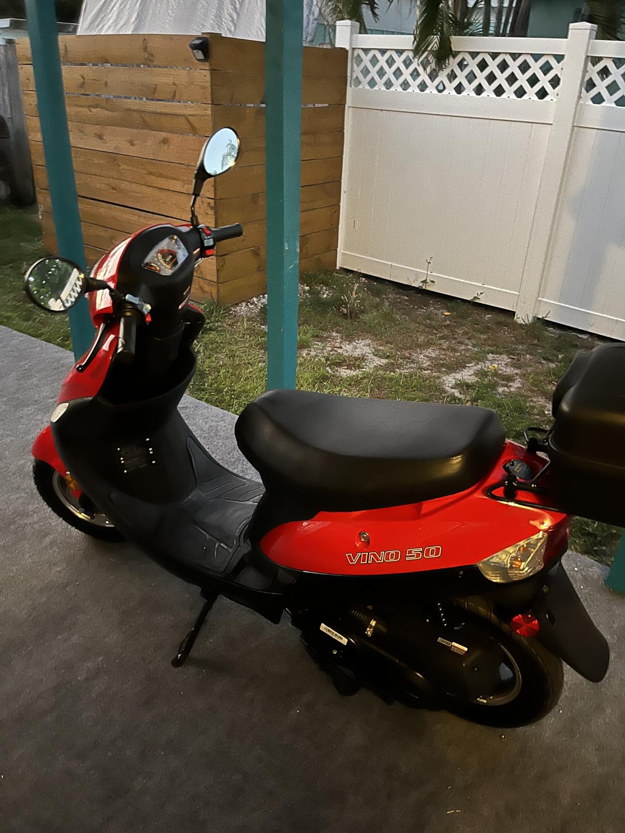 HHH 49cc/50cc Scooter Gas Street Scooter Moped for Youth and Adult with Rear Storage Trunk (Black) customer photo 1