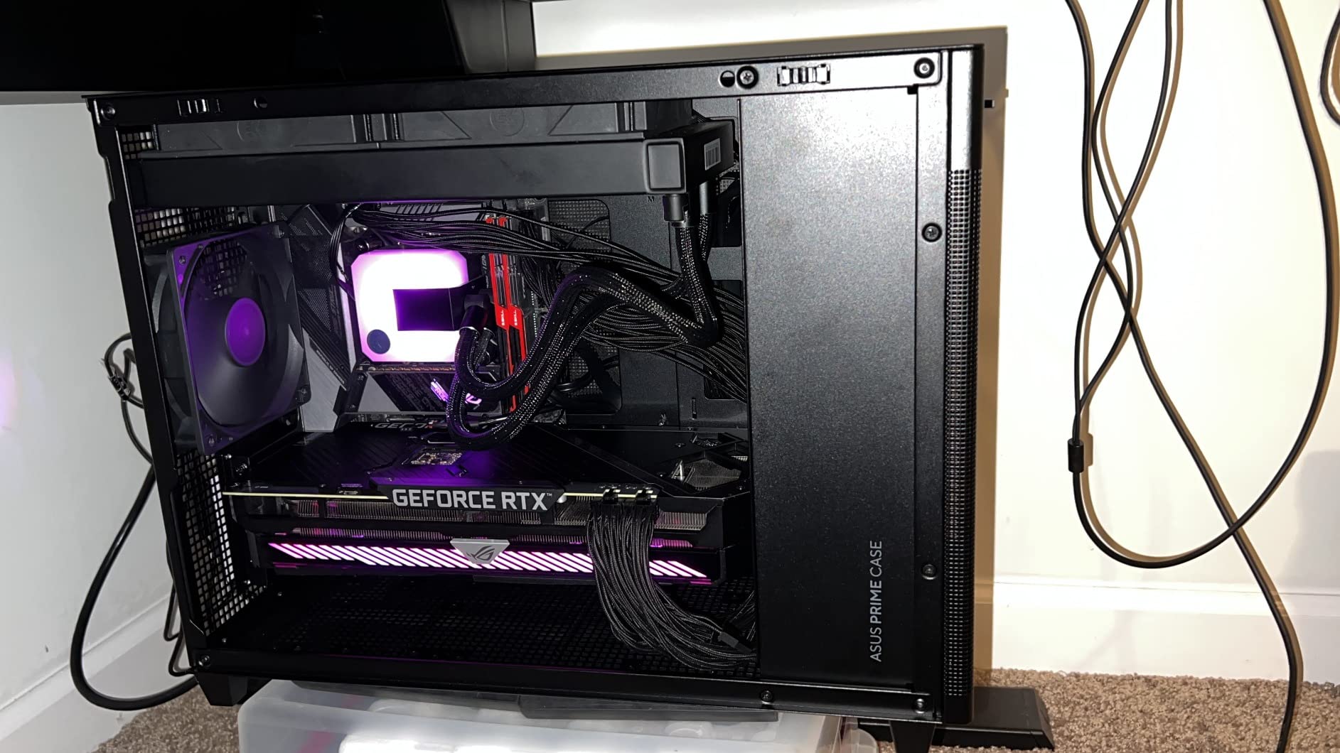 ASUS Prime AP201 Micro ATX PC Case, SFF Ready Compact Design, Pre-Installed Fan, Mesh Panel, Tool-Free Side Panels, Support 360mm Radiator, GPU Support up to 338mm, ATX PSU Compatible, 2 year warranty customer photo 1