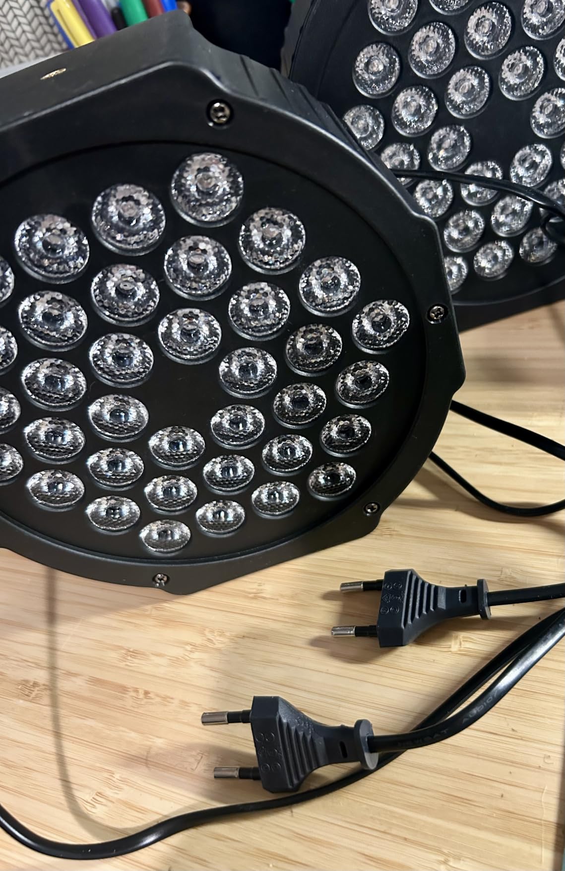 U'King LED Par Lights DJ Stage Light Corded RGB 36 LED with Sound Activated Control DJ Uplighting for Wedding Party Club Christmas Stage Lighting (2 Packs) customer photo 1