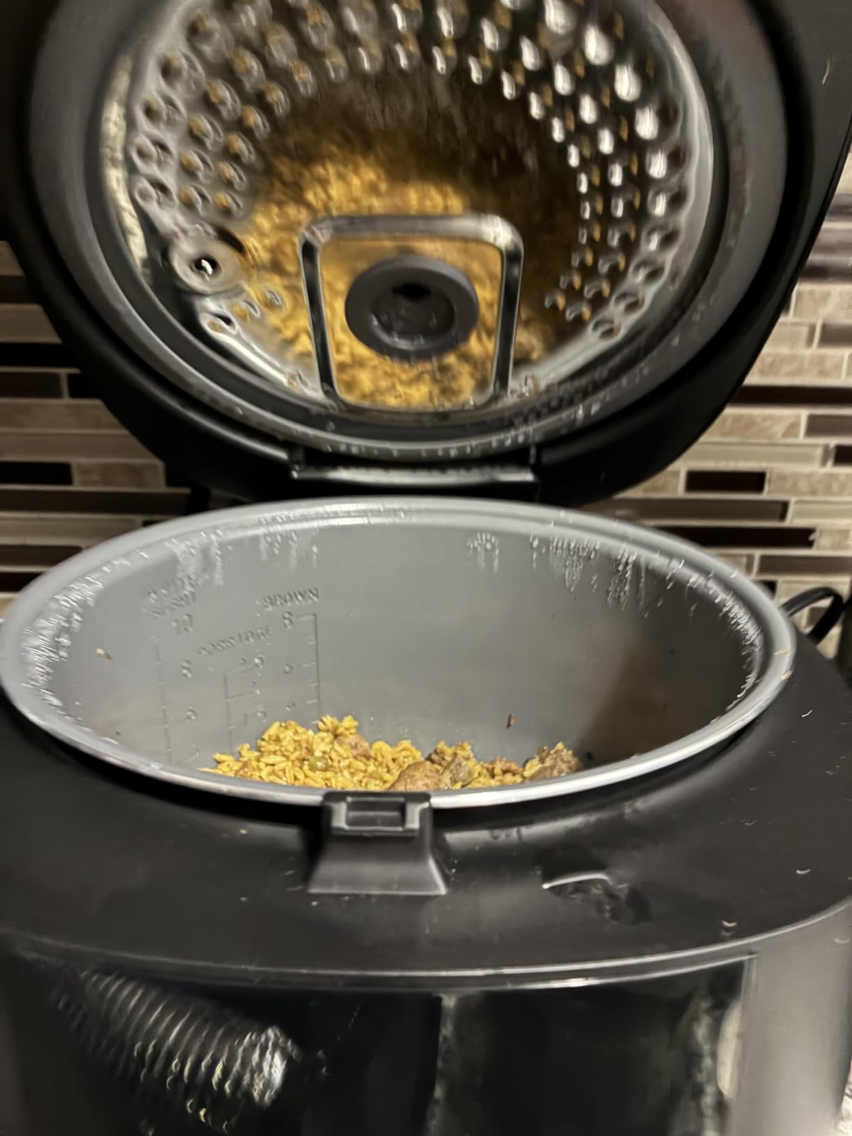 Cosori Rice Cooker 10 Cup, Fuzzy Logic, Ceramic Coating Inner Pot, 18-in-1 | 24H Keep Warm & Delay Timer, Stainless Steel Steamer Basket, Non-stick Ceramic Coating, Saute, Slow Cook, Black customer photo 1