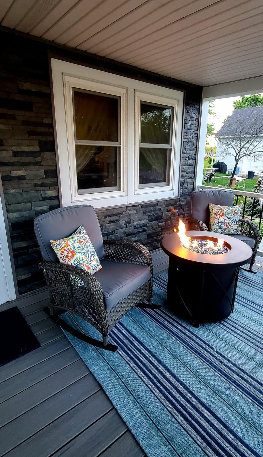 BALI OUTDOORS 50000 BTU Propane Fire Pit for Outdoor | 30 in Fire Pit Table Outdoor, Round Firepits for Outside Backyard, Patio customer photo 2
