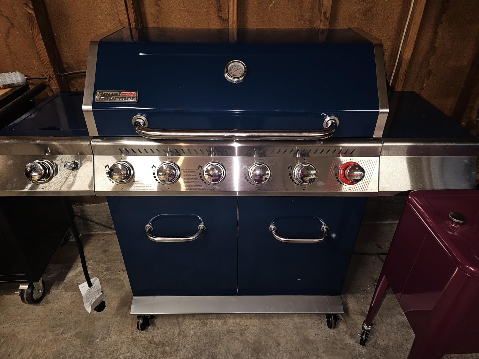 Royal Gourmet GA6402B 6-Burner Propane Gas Grill with Side Burner, 74,000 BTU, Cabinet Style Outdoor BBQ Grill customer photo 2