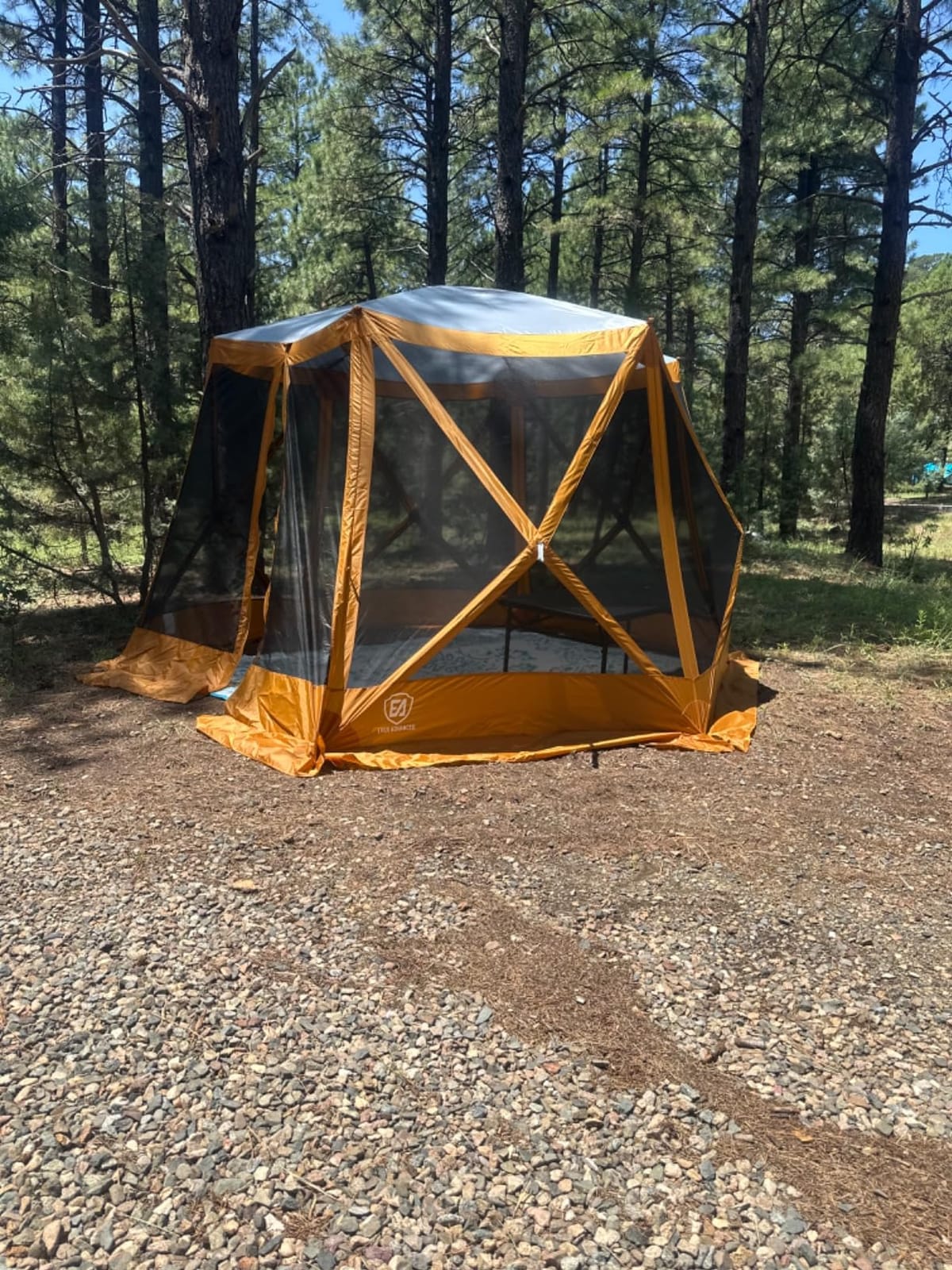 EVER ADVANCED Pop up Screen House Tent for Camping 11.5 x 9.8 ft, Instant Screened Gazebo Canopy with Netting, Portable Shelter Enclosure for Outdoor, Backyard, Army Green customer photo 1