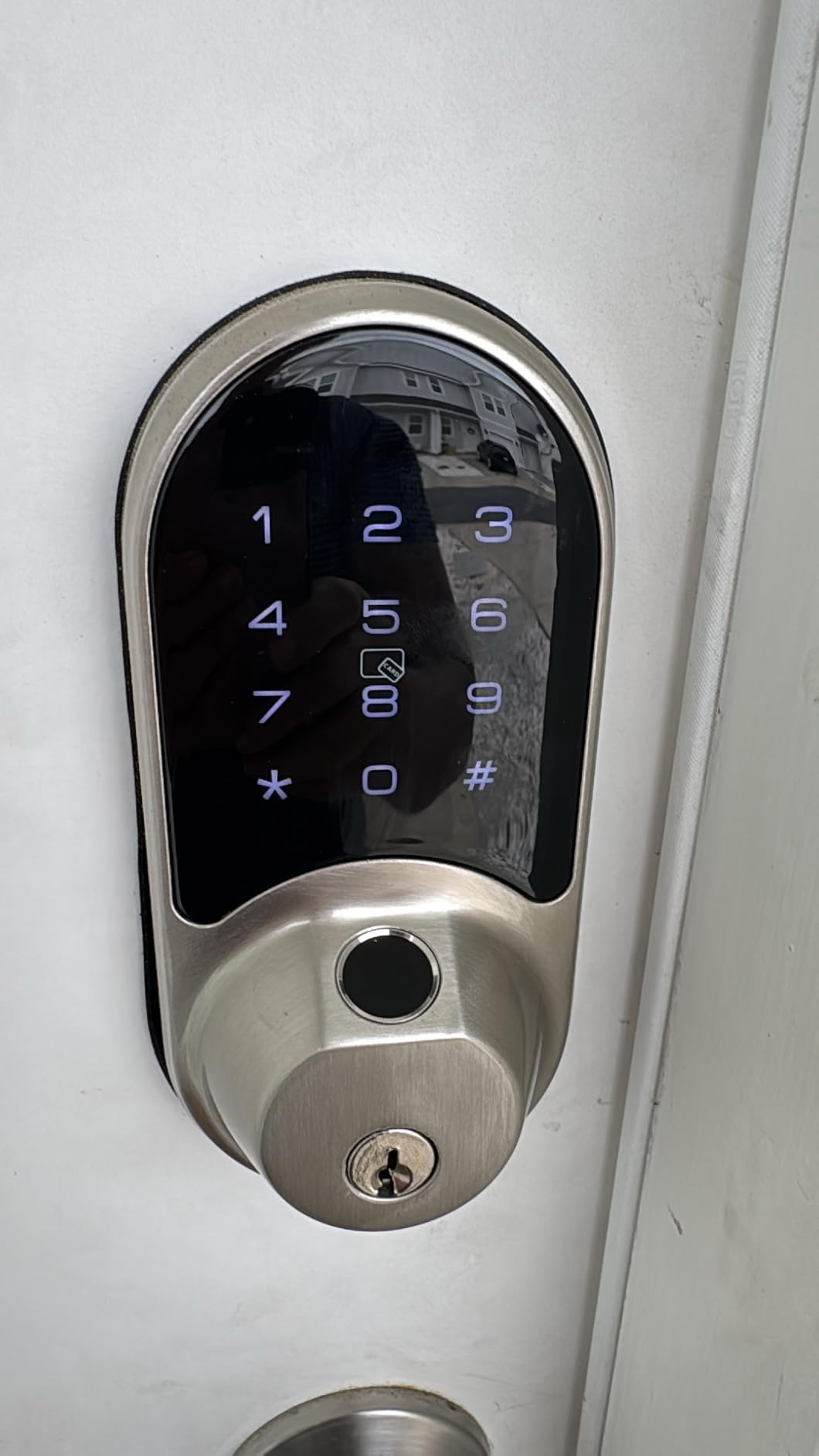 Veise RZ07 Fingerprint Smart Door Lock Deadbolt, App Control, Satin Nickel | Remote Access Sharing, Fob Unlock, Keyless Entry for Front Door, Auto Lock, User Management, Easy Install, Low Battery Alarm customer photo 1