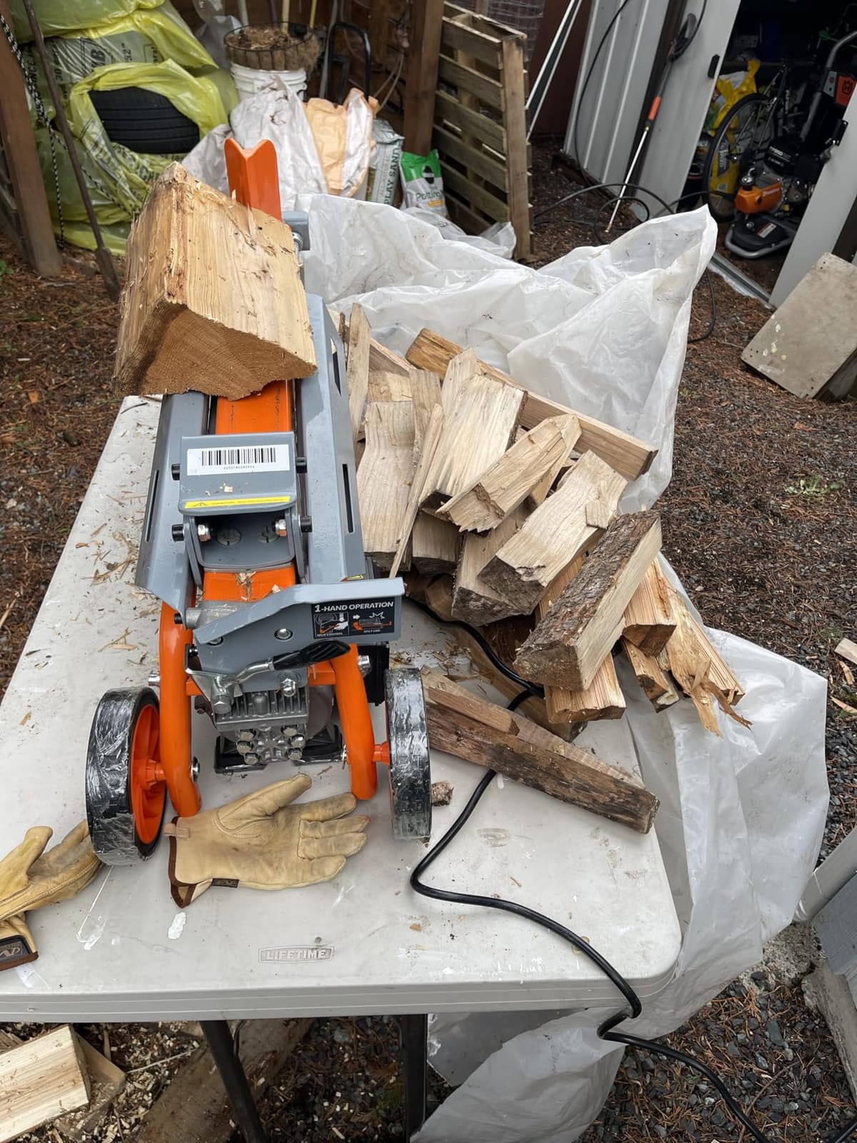 YARDMAX YS0650 6.5 Ton Electric Log Splitter customer photo 2