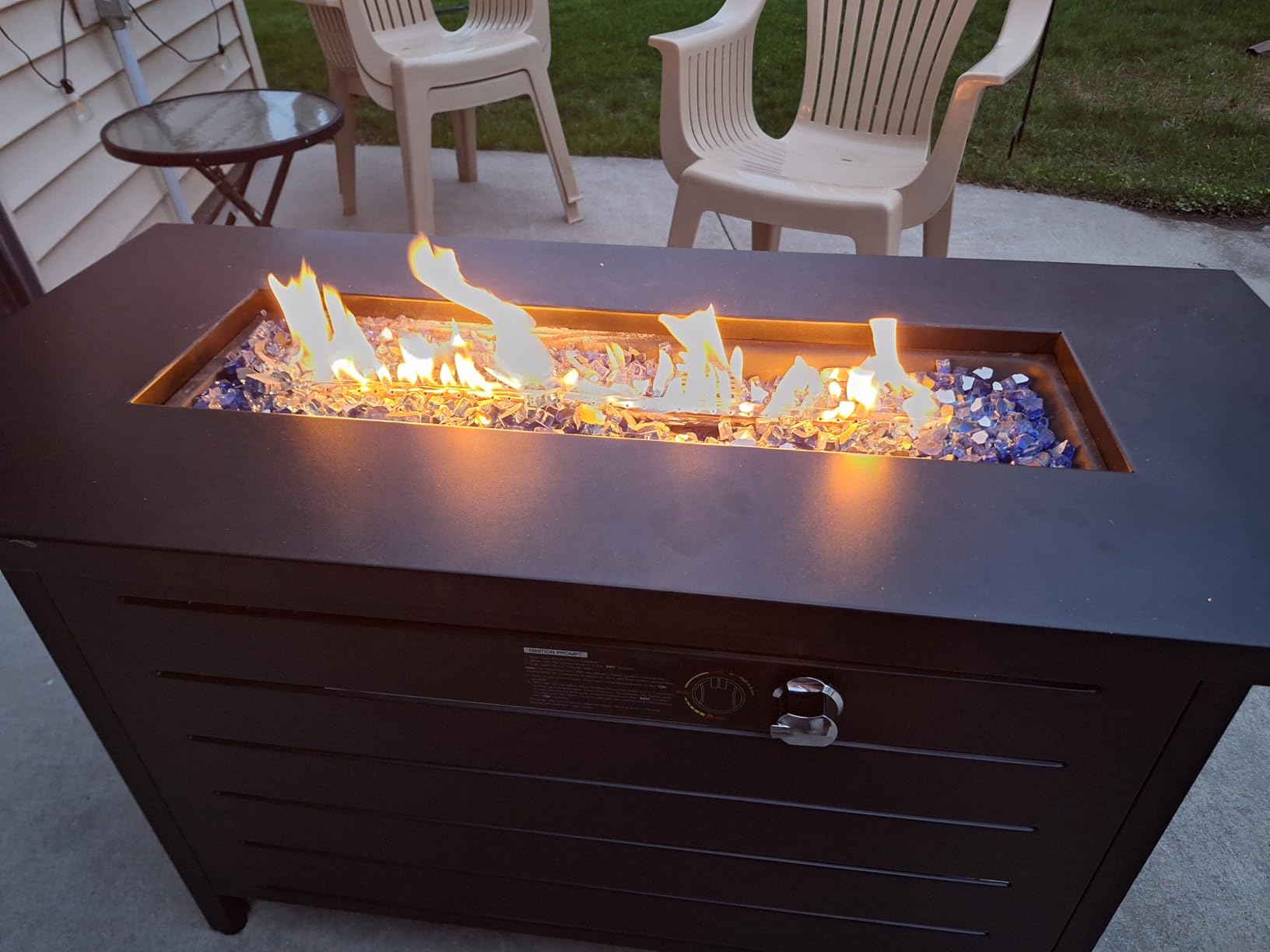Ciays 42 Inch Gas Fire Pit Table, 60,000 BTU Propane Fire Pit for Patio customer photo 1