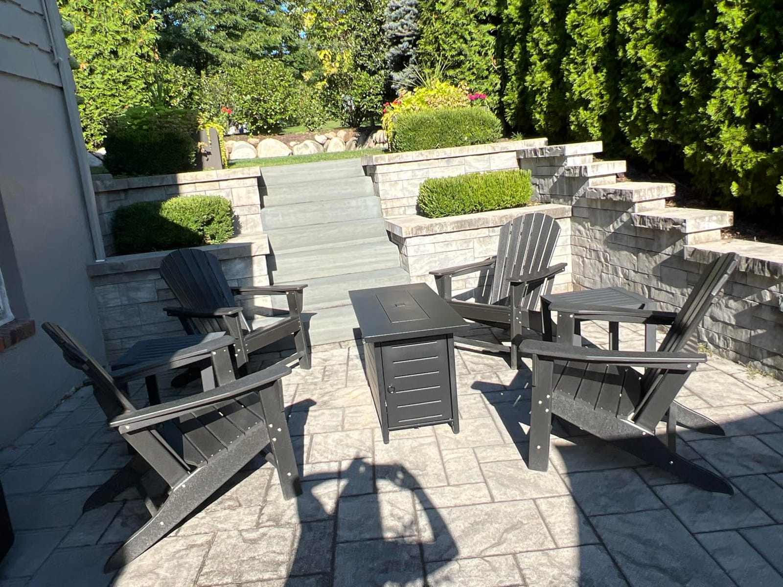 Ciays 42 Inch Gas Fire Pit Table, 60,000 BTU Propane Fire Pit for Patio customer photo 2