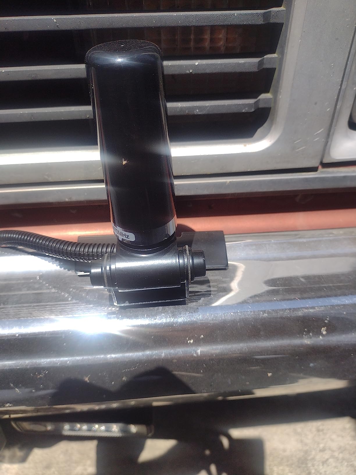 Anina Vehicle Ham Mobile Radio Antenna Dual Band VHF UHF 136-174/400-470 MHZ with Lip Mount Fixed Bracket, PL259 Male to SO239 Female Extension 16.5ft RG58 Pure Copper Coaxial Cable customer photo 2