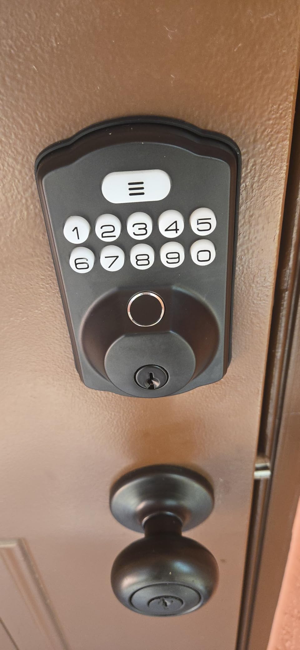 Veise KS02A Fingerprint Door Lock, Keypad Deadbolt, Matte Black | Keyless Entry, AI Fingerprint, 20 Codes, Auto Lock, Anti-Peeping Code, IP54 Waterproof, Electronic Deadbolt for Front Door customer photo 2