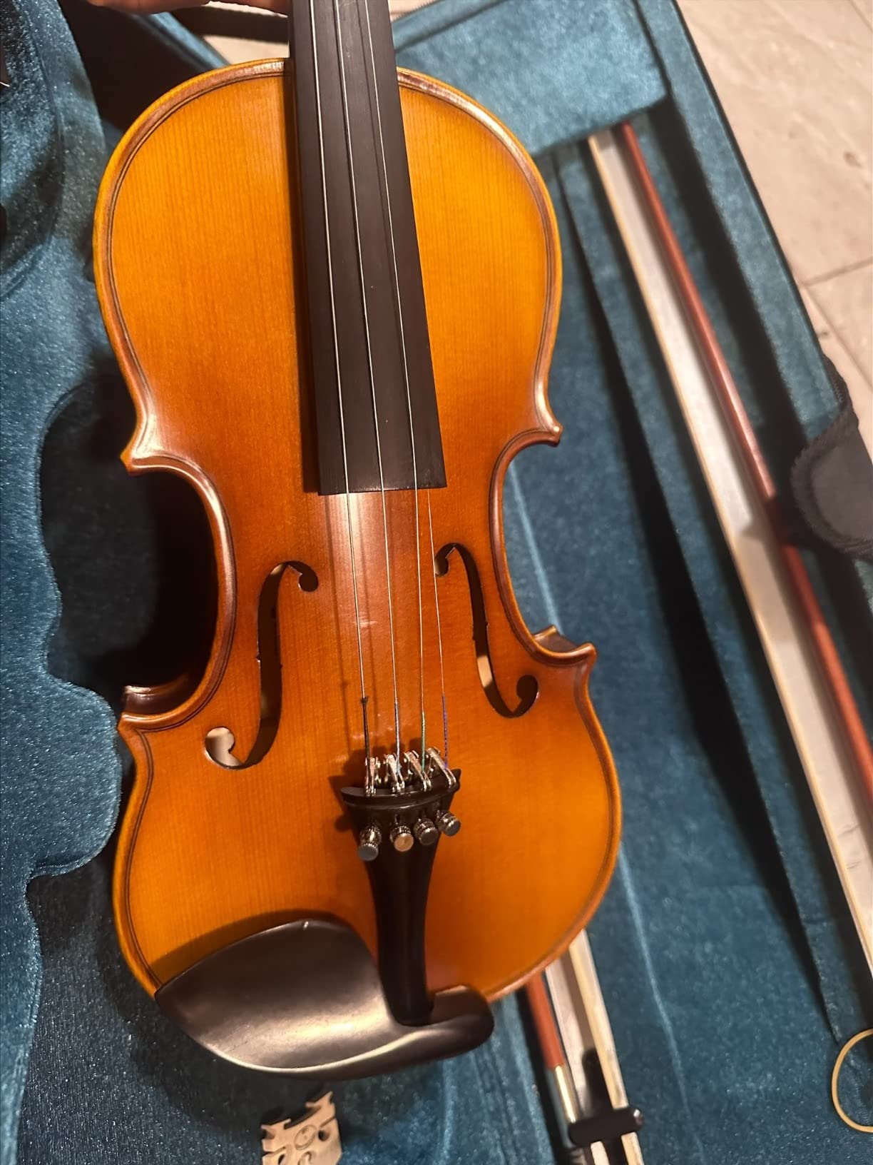 Violin 4/4 Full Size Set, Fiddle Solid Wood for Professional Intermediate Beginners Adults Teens Student Acoustic Violins Kit with Ebony Fittings, Hard Case, 2Pcs Violin Bow by Vangoa customer photo 2