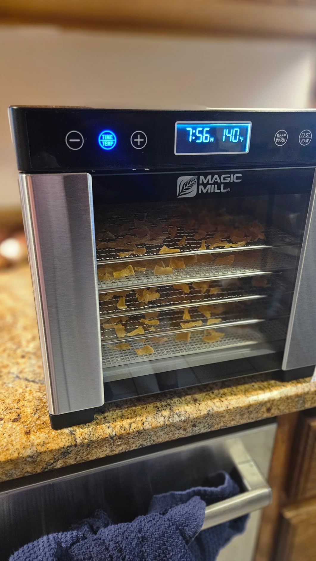 Magic Mill Pro Food Dehydrator Machine | Powerful 600W Rear Fan Even-Drying System | 7 Full-Size Stainless Steel Trays | 95°-176° Temperature Control, 48H Timer, Keep Warm + Auto Shutoff | ETL Listed customer photo 1