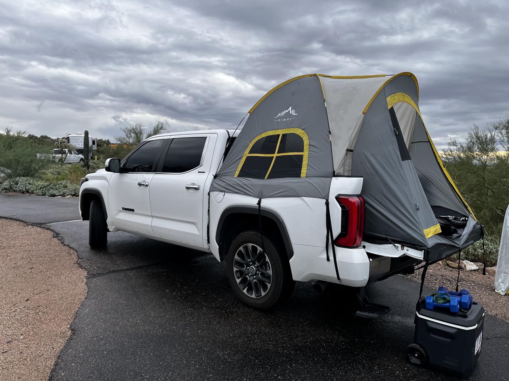 GoHimal Pickup Truck Bed Tent, 5.5-6.0FT Truck Tent for Camping (Gray) | Portable, Double Layer, Waterproof PU2000mm customer photo 2