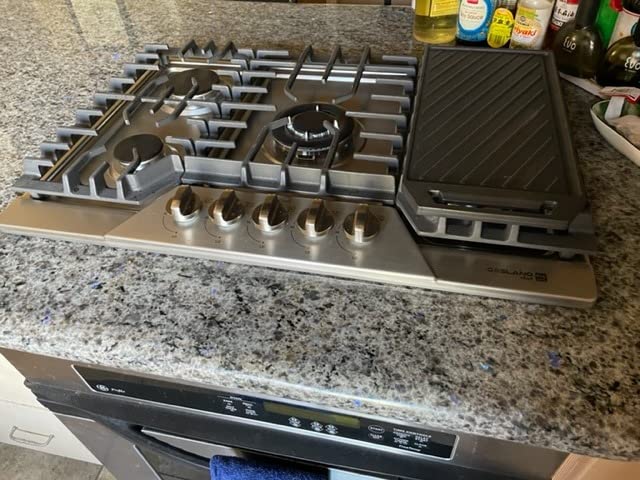GASLAND 36 Inch Gas Cooktop, PRO GH3365SF 5 Burner Gas Stovetop with Reversible Cast Iron Grill/Griddle, Plug-in, NG/LPG Convertible Cooktops, Stainless Steel customer photo 2