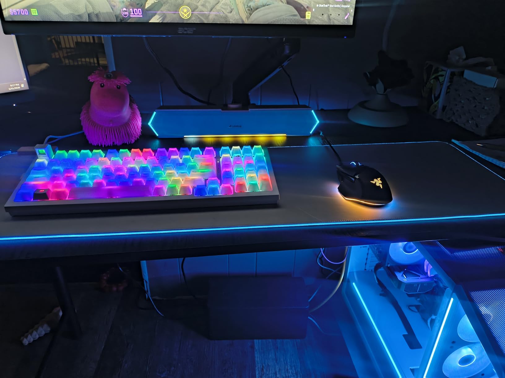 LENRUE G11 Computer Speakers for Desktop with Touch Lights, USB C/USB Powered customer photo 1