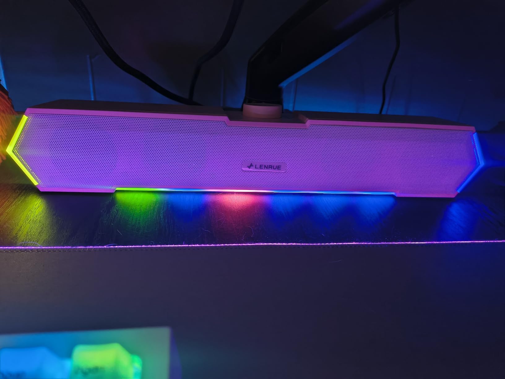 LENRUE G11 Computer Speakers for Desktop with Touch Lights, USB C/USB Powered customer photo 2